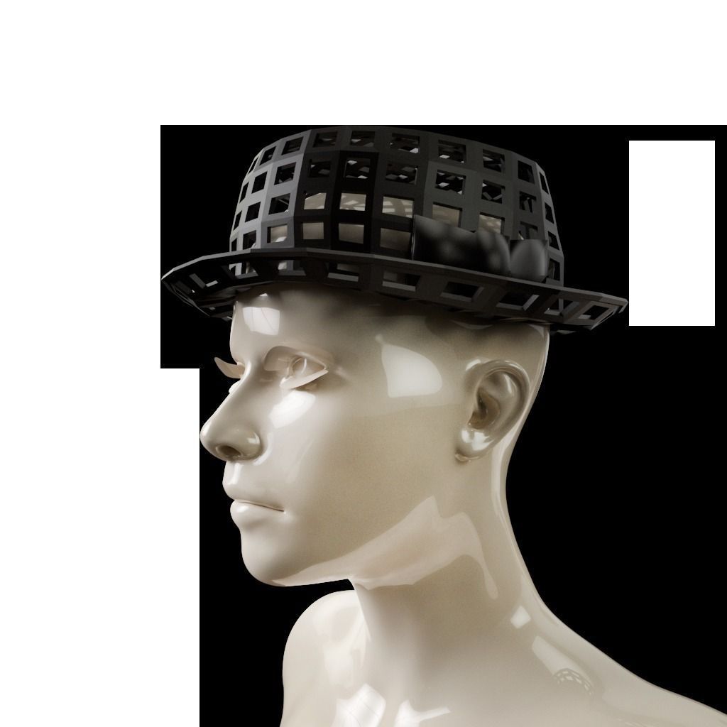 fedora gls sombrero dom ropa desborda clima capucha béisbol moda desafío 3D print model - Mito3D