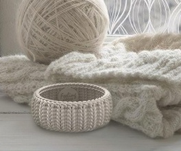 feeling cozy knitting ring puffy warm wool yarn elastic jewelry texture elegant silver gold art model 3d print autumn fall winter rings 3d print model - Mito3D
