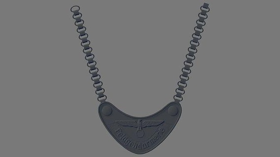 feldgendarmerie gorget rtp ww2 military wwii war army german reich necklace polizei wermacht ss hobby diy 3d print model - Mito3D