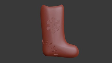 felt boot jewelry footwear decor snowflake decorative miniature winter shoes new year holiday snow boots decoration other 3d print model - Mito3D