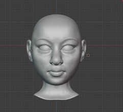 female 3d head sculpt stl dorathy statue thinker art sculptures 3d print model - Mito3D