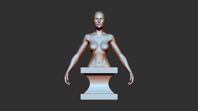 hembra 3d impresión maniquí personaje moda mujer humano ropa cuerpo niña cabeza anatomía hombres pantalón suéter tonto traje centro comercial pull over tienda torso belleza arte esculturas 3D print model - Mito3D