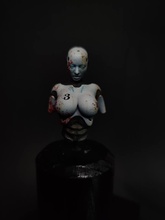 female android bust - lela robot cyborg sexy sci fi scifi future grimdark body anatomy statue sculpture science girl woman character ghost art sculptures 3d print model - Mito3D
