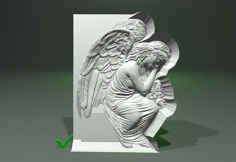 female angel sit cnc 3dprint printable artcam art sculptures 3d print model - Mito3D
