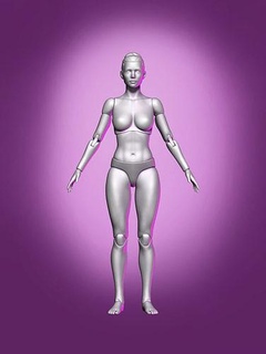 weiblich artikuliert Aktion Zahl Spielzeuge Spiele Spielzeug Figur Anatomie Artikulation Action Frau Körper 3d print model - Mito3D