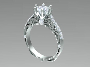 female beautiful ring jewelry vergostyle femalering printable engagem foryourlove engage luxury rings 3d print model - Mito3D
