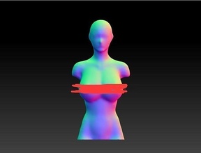 kadın vücut Sanat model indir 3d büyük göğüs heykeller 3d print model - Mito3D