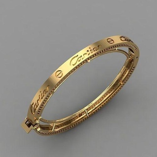 fêmea marca pulseira amar parafuso padronizar 3d impressão modelo pulseiras noz joalheria imprimível luxo Alto precioso ouro platina jóias jóia 3d print model - Mito3D