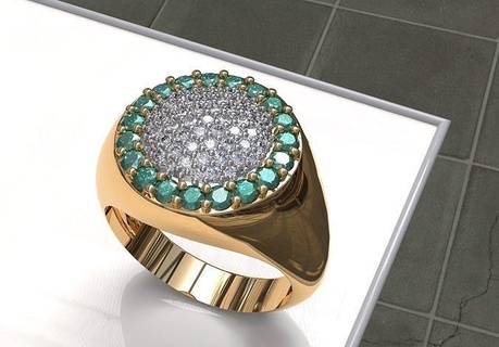 female chevalier ring jewelry ouro gemas silver diamond jewellery fashion brilliant rings 3d print model - Mito3D