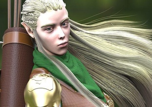 female elf ranger fantasy 3dprinting character woman games toys 3d print model - Mito3D