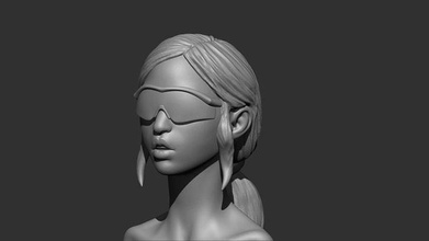 hembra cara 3d impresión Arte retrato cabeza personas mujer anatomía escultura interior cuerpo niña personaje Moda humano hombres vestir tonto avatar esculturas 3d print model - Mito3D