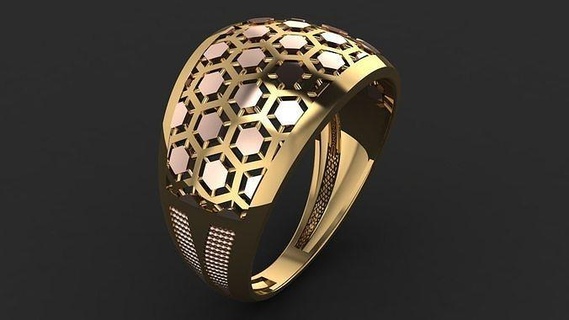 female fashion ring 03 - ready print gold jewelry silver jewel jewellery printable engagement engagem rings hand 3d print model - Mito3D