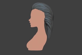 weibliche Haar-3 Kunst Charakter weiblich Mädchen Haar Frisur Mensch Skulptur Frau Skulpturen 3d print model - Mito3D