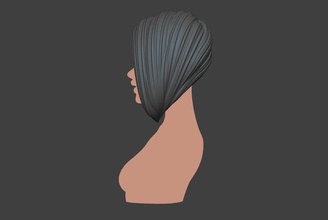 female hair 7 art character girl hairstyle human sculpture woman sculptures 3d print model - Mito3D