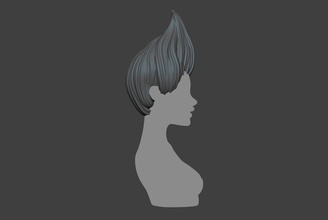 female hair art character human woman girl hairstyle sculpture sculptures 3d print model - Mito3D
