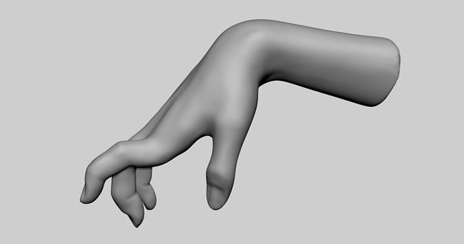 femmina mano stampabile v2 personaggi anatomia zbrush 3dprint donna ragazza arte sculture 3D print model - Mito3D