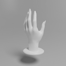 weiblich hand stand armbanduhr ringe frau mode schönheit juwel mädchen sehen statue kunst 3d print model - Mito3D