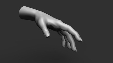 main de femme art la corps doigt l'homme les ongles l'anatomie sculpture femelle caractère réaliste sculpter d'impression le bras zbrush sculptures 3d print model - Mito3D