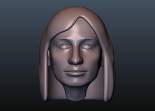 cabeza femenina de 6 art la cara mujer femenino anatomía carácter cuerpo personas las esculturas jóvenes madurar cabello cola niña bebé poco 3d print model - Mito3D