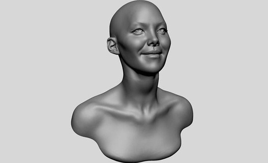female head printable characters people woman human girl face anatomy bust zbrush sculpting 3dprint sculpture portrait art sculptures 3d print model - Mito3D