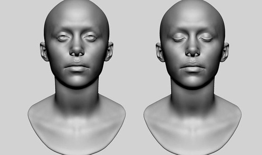 fêmea cabeça imprimível v2 personagens cara anatomia menina mulher 3dprint arte esculturas 3d print model - Mito3D