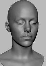 cabeza femenina imprimible art los caracteres personas femenino mujer niña de la cara zbrush ztl obj anatomía 3dprint las esculturas 3d print model - Mito3D