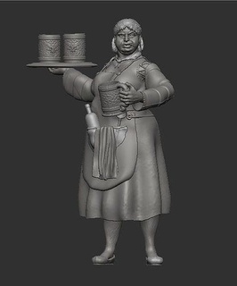 female innkeeper board game dandd toys miniature fantasy roleplay tabletop games 3d print model - Mito3D