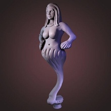 female jinn jin dijinn arabian tale creature bust fairy wizard statue curvy magician smith disney marvel sexy art sculptures 3d print model - Mito3D