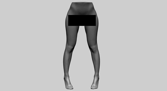weiblich niedriger Körper druckbar Charakter Zeichen Anatomie Bein zbrush 3dprint Frau realistisch stilisiert Kunst Skulpturen 3d print model - Mito3D