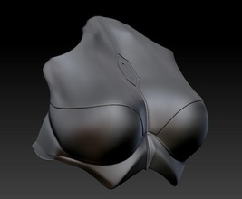 female mandalorian chest armor plate mando beskar sabine 3d boob fett wren starwars stormtrooper cosplay helmet sith yoda girl hobby diy 3d print model - Mito3D