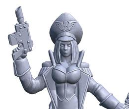 kadın siyasi eğitimci of gelecek seri numara 1998 astra militarum imparatorluk koruma çekiç savaş imperium bilim fi bilimkurgu komiser kız hanım şekil minyatür model heykel oyunlar oyuncaklar oyun aksesuarlar 3d print model - Mito3D