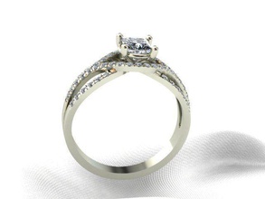 weiblichen ring Schmuck weiblich Mode Diamant-ring gem Juwel diamond Frau Hochzeit bedruckbar ist Halskette Ringe 3d print model - Mito3D