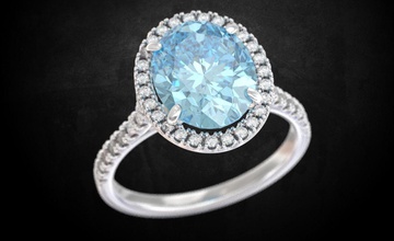 mujeres anillo de diamante ovalado 118 la joyería 3dprinted diseño moda oro joya impresión printabl imprimible creación prototipos los anillos plata 3d print model - Mito3D