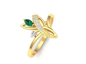 weiblich ringe gold schmuck platin brillant silber juwel mode schönheit diamant ring druckbar engagement saphir ohrring armband rubin 3d print model - Mito3D