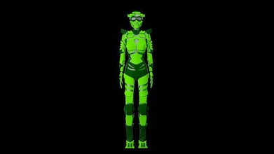 hembra robótico personaje bípedo frcb1 3dmodel 3dprintable 3dsmax 3dartist ciencia ficción pasatiempo bricolaje diy robótica 3d print model - Mito3D