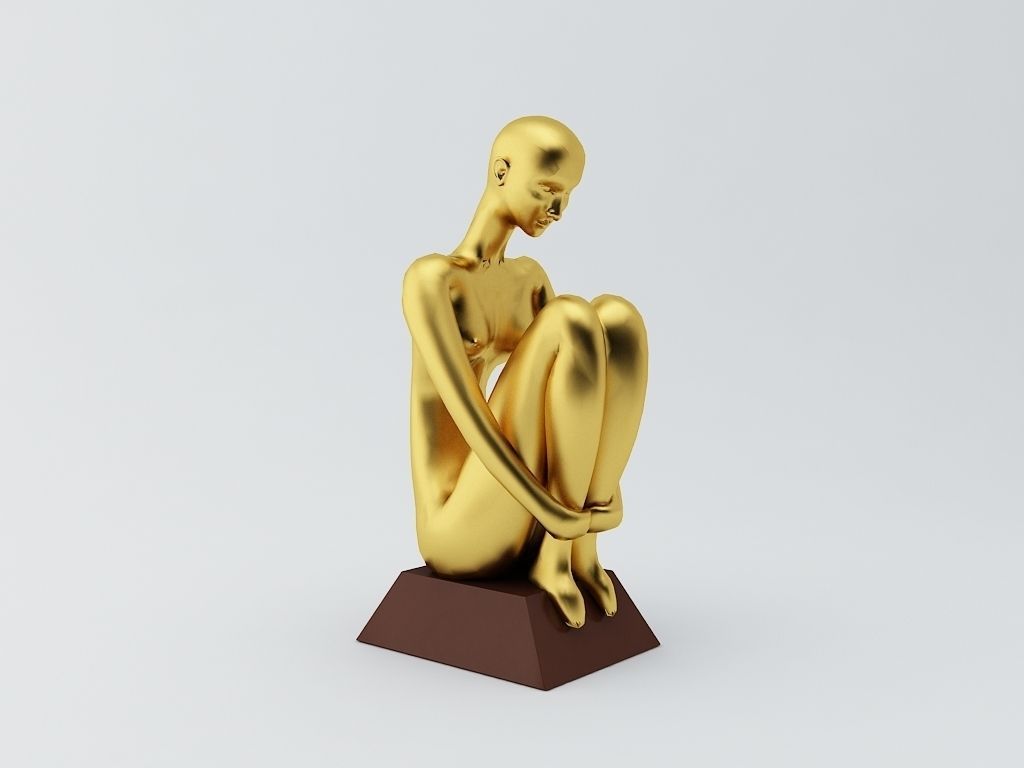 female sculpture 4 art woman girl lady figurine 3d model object thing statue sculptures 3D print model - Mito3D