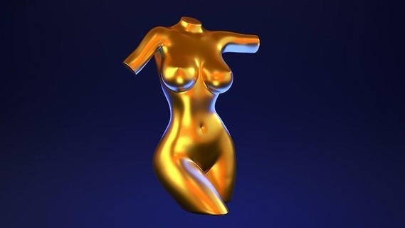femmina torso deco 10 arte retrò donna figura corpo scultura statua decorazione fallimento quad ragazza anatomia sculture interni carattere 3d print model - Mito3D
