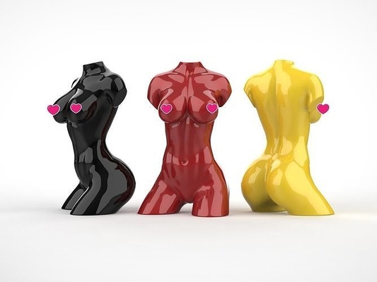 hembra torso escultura cuerpo pecho mujer personaje moda ropa anatomía niña arte maniquí monitor lona diseño resumen humano esculturas 3d print model - Mito3D