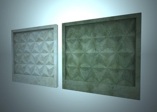 fence module 3d panel interior fencing concrete wall tile house 3d print model - Mito3D