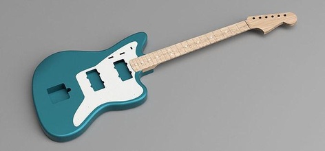 fender jazzmaster cad model guitar electric luthier cnc hobby diy 3d print model - Mito3D