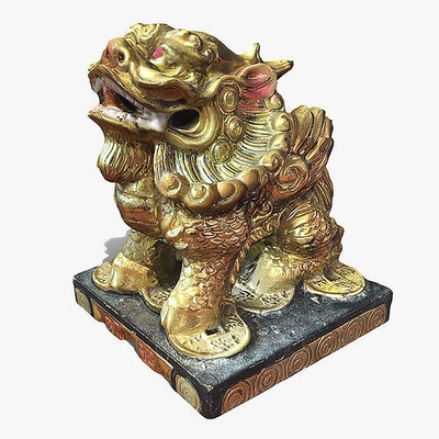 feng shui pixiu 4 león continuar animal antiguo 3dprint estatua escultura curiosidad suerte articulo dios mueble decoración deco decorar demonio artículos arte esculturas 3d print model - Mito3D