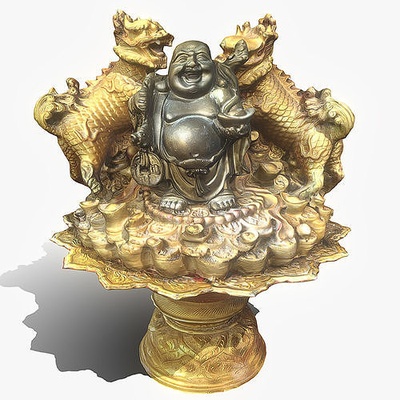 feng shui 2 3dprint estatua escultura antiguo fuerza dios reino hombre rico riqueza rico oro dinero suerte mueble deco decorar articulo figurilla arte esculturas 3d print model - Mito3D