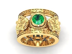 feng shui pixiu anel 1516 joalheria moda acessórios ouro diamante Projeto argolas 3d print model - Mito3D