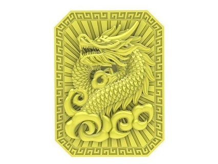 feng shui zodíaco chinês Dragão pingente 4040 joalheria moda acessórios ouro diamante homem homens Projeto pingentes 3d print model - Mito3D