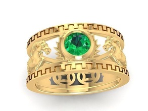 feng shui zodiaco squillare 879 capra i soldi gioielleria moda accessori oro diamante donna donne design anelli 3d print model - Mito3D