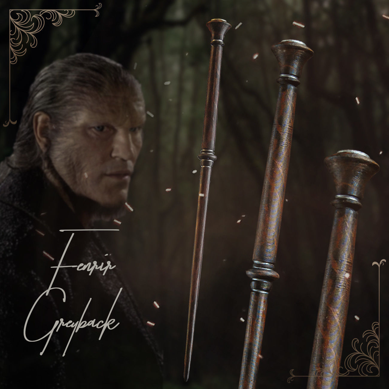 fenrir greyback wand - harry potter hogwarts gryffindor slytherin hermione granger lord voldemort fantastic beasts newt scamander elder albus dumbledore nagini bellatrix dobby malfoy ravenclaw magic hufflepuff deathly hallows games toys 3D print model - Mito3D