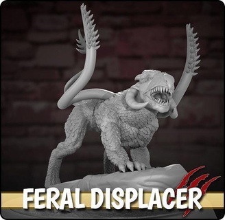 feral displacer rpg miniature art character sculpture game monster creature dungeonsanddragons dnd displacer beast encounter games toys games toys board board games art sculpture character game game character  3d print model - Mito3D
