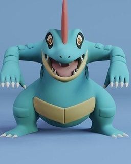 feraligatr jogos brinquedo açao Pokémon anime Japão tokio desenho animado arte manga fofa casa colecionável escultura personagem totodile croconaw brinquedos 3d print model - Mito3D