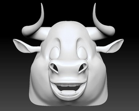 Ferdinand masque taureau Taureau illustration visage loisir DIY 3d print model - Mito3D