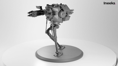 fergus imparatorluk askeri mekanik ışık bölünme bilimkurgu Uzay masaüstü savaş oyunu gotik makine silah kurgu oyuncaklar yazı tahtası oyunlar 28 mm asker robot fütüristik minyatür 3d print model - Mito3D